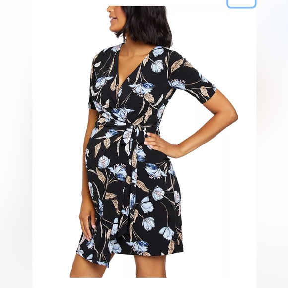 Motherhood Dresses & Skirts - Motherhood Maternity Waist Tie Surplice Wrap dress, medium